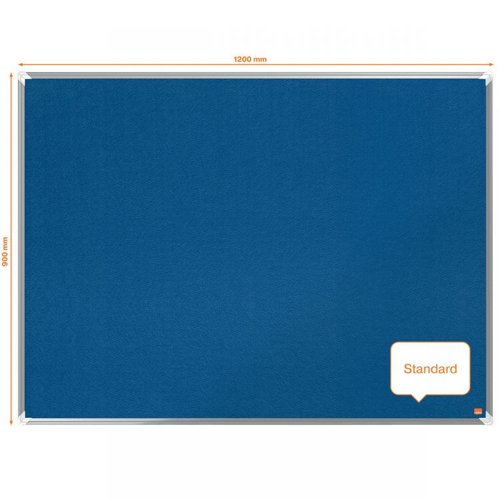 32052J - Nobo 1915189 Premium Plus Blue Felt Notice Board 1200x900mm