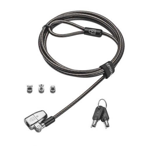 32269J | The ClickSafe® 2.0 3-in-1 Keyed Laptop Lock fits any laptop with a Standard T-Bar, Wedge-Shaped or Nano security slot, allowing it to be locked down, regardless of brand or generation. From Kensington, inventor and worldwide leader in laptop security locks.