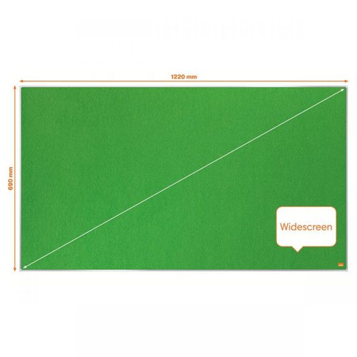 Nobo 1915426 Impression Pro 1220x690mm Widescreen Green Felt Notice Board