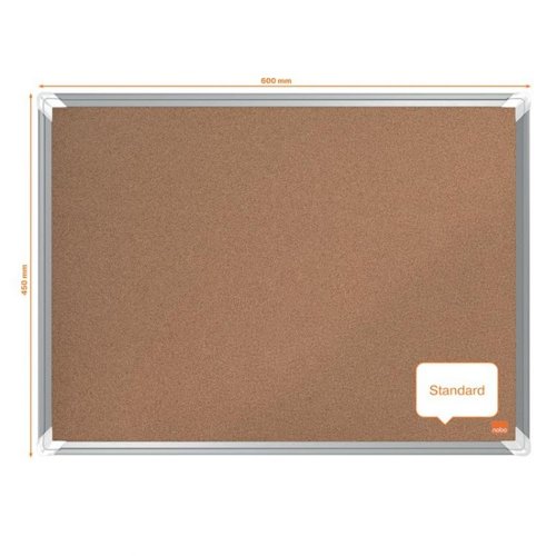 Nobo 1915179 Premium Plus Cork Notice Board 600x450mm