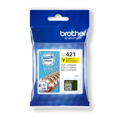 32505J - BROTHER LC421Y Yellow Ink Cartridge