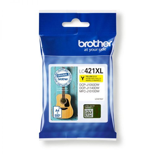 BROTHER LC421XLY Yellow High Yield Ink Cartridge