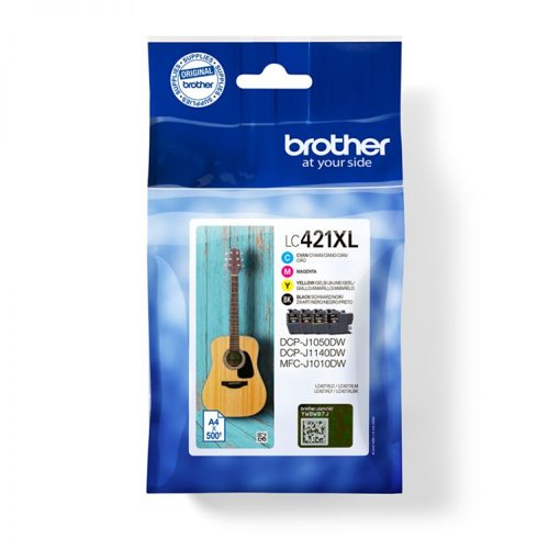 BROTHER LC421XL Value pack High Yield Ink Cartridge B-C-M-Y 32511J