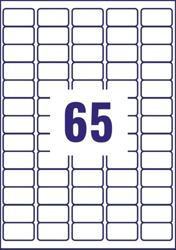 Avery J8651-100 QuickDry Mini Address Labels 100 sheets - 65 Labels per Sheet