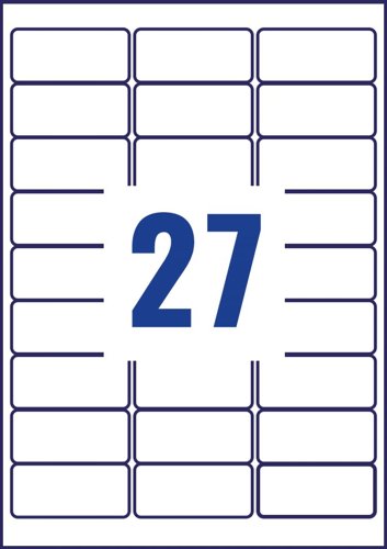 Avery L6114-20 Anti-Tamper Labels 20 sheets - 27 Labels per Sheet