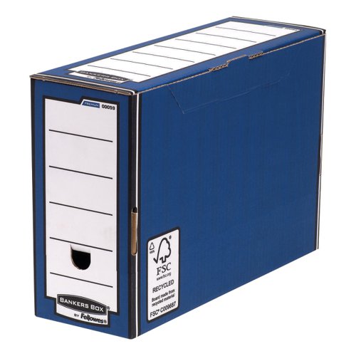 Bankers Box Premium Transfer File 127 mm Blue Pack of 10