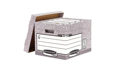 Bankers Box System Heavy Duty Storage Box Grey Pack of 10