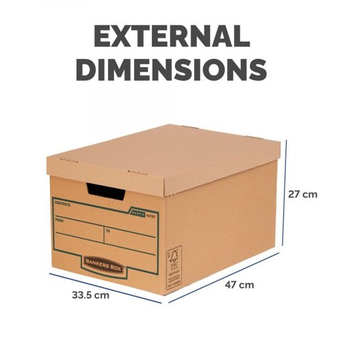Bankers Box 4470701 Earth Large Storage Box Pack of 10