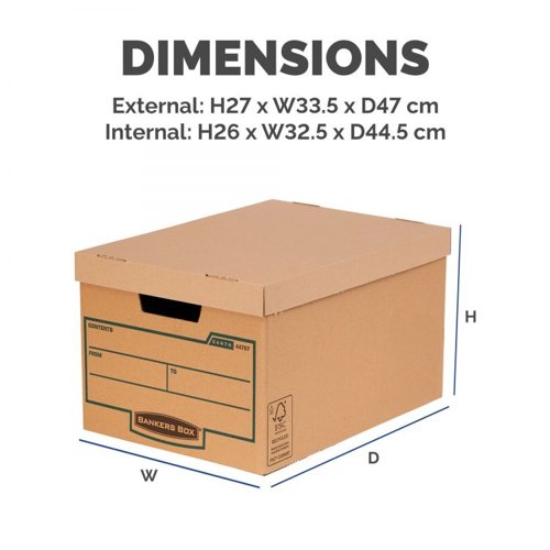 Bankers Box 4470701 Earth Large Storage Box Pack of 10