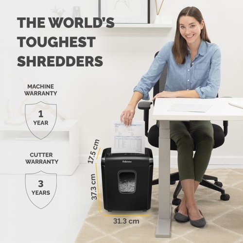 Fellowes Powershred 6M Mini Cut Shredder Personal Shredders 32869J Active Group  | Business Supplies. Workwear. Furniture. Promotional Merchandise. Business Technology