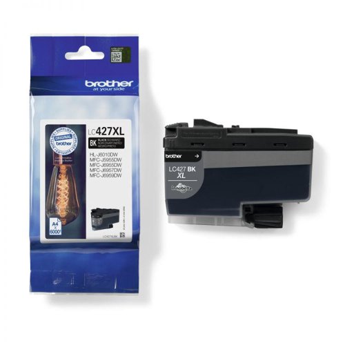 Brother LC427XLBK 6000 Page High Yield Black Ink Cartridge