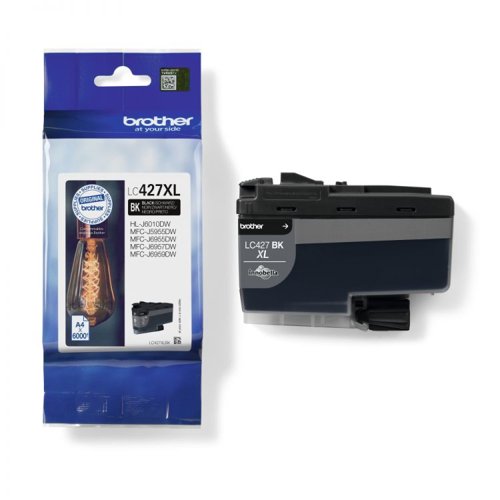 Brother LC427XLBK 6000 Page High Yield Black Ink Cartridge 32949J