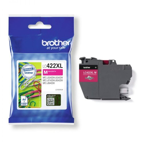 Brother LC422XLM 1500 Page High Yield Magenta Ink Cartridge