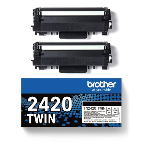 Brother TN2420 Black Toner Cartridge Twin Pack