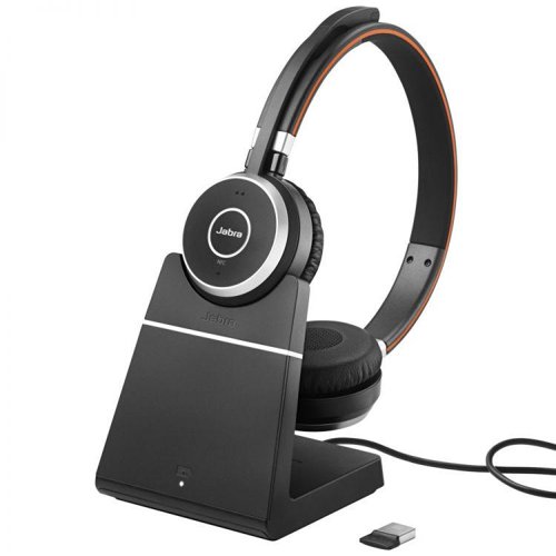 Jabra Evolve 65 SE UC Stereo USB-A Bluetooth Headset with Stand