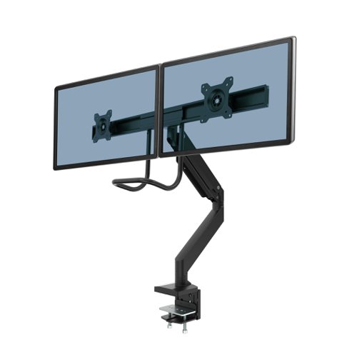Fellowes 9909301 Eppa Dual Crossbar Monitor Arm - Black