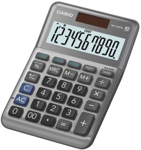 Casio MS-100FM 10 Digit Semi Desk Calculator