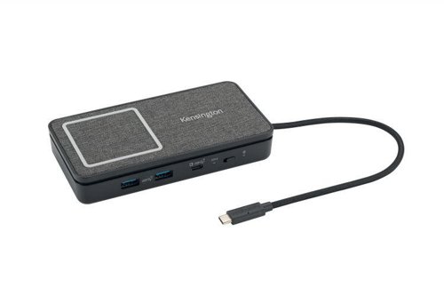Kensington K32800WW SD1700P USB-C Dual 4K Portable Mobile Dock with Qi Charging