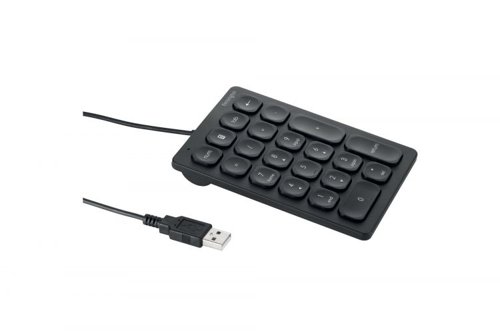 33384J | For people who work with numbers, a dedicated number pad is crucial for efficient and productive work.As more people work and learn from home, many laptops and compact keyboards do not include a number pad. The Wired Numeric Keypad, a perfect complement to our Multi-Device Dual Wireless Compact Keyboard (K75502), allows Windows, Mac and Chrome OS users to input numeric data quickly and easily.Slim scissor keys provide a quiet and comfortable typing experience, together with 4 shortcut keys that further enhance efficiency. A reliable wired USB-A plug-and-play connection means there is no need for batteries or driver installations.1-key number pad with 4 shortcut keys is a smart addition to a laptop or keyboard that isn’t equipped with a number pad and a perfect complement to our Multi-Device Dual Wireless Compact Keyboard (K75502). Shortcut keys allow frequently used commands with the press of a button (some shortcut keys are only Windows compatible).