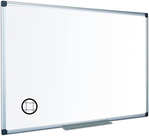 Bi-Office Maya Gridded 1800x1200mm Aluminium Framed Whiteboard