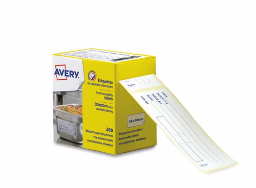 Avery Food Traceability Labels 300 Pre-printed Labels per Roll