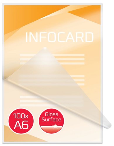 33527J | Laminating pouches are a convenient, everyday solution to protect and enhance valuable presentation pages, reference lists, product sheets, notices, photographs and certificates.80 Micron Gloss.A6 format.Pack size: 100.