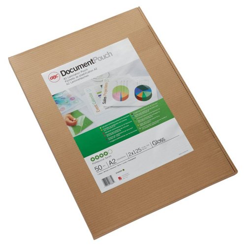 33533J | Laminating pouches are a convenient, everyday solution to protect and enhance valuable presentation pages, reference lists, product sheets, notices, photographs and certificates.125 Micron Gloss.A2 format.Pack size: 50.