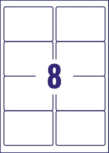 Avery L7993-25 Waterproof Labels 25 sheets - 8 Labels per Sheet