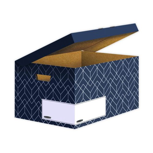 Bankers Box Decor Flip Top Box - Urban Midnight Blue Pack of 5