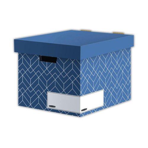 Bankers Box Decor Storage Box - Urban Slate Blue Pack of 5
