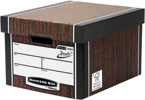 Bankers Box Premium Classic Box Woodgrain Pack of 5