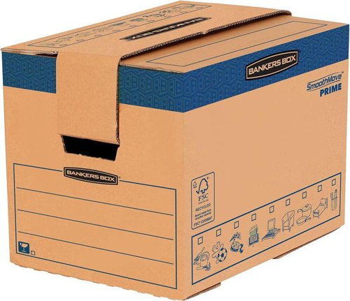 Bankers Box SmoothMove Small FastFold Moving Box Pack of 5