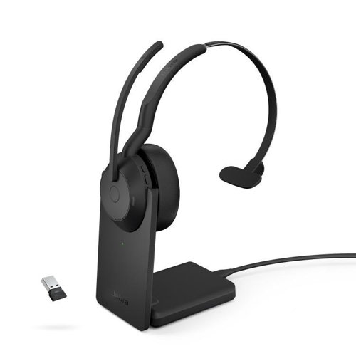 Jabra Evolve2 55 Link 380 USB-A UC Mono Headset and Stand