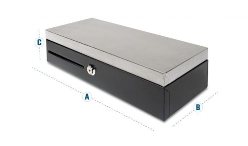 Safescan HD-4617C Flip Top Cash Drawer with 8 Coin and 8 Note Trays