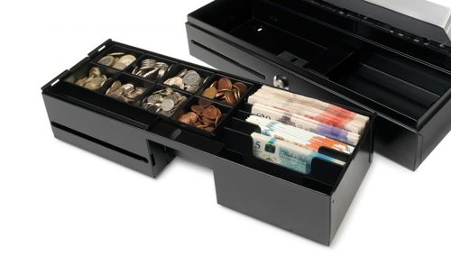 Safescan HD-4617C Flip Top Cash Drawer with 8 Coin and 8 Note Trays