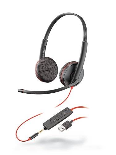 HP Poly Blackwire C3225 USB-A Stereo Headset NC