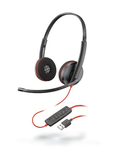 HP Poly Blackwire C3220 USB-A Hi-Fi Stereo Headset 34184J