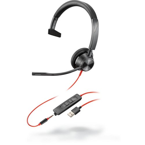 HP Poly Blackwire 3315 USB-A UC Monaural Headset