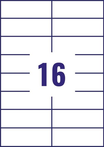 Avery 3484 Multipurpose Labels 100 sheets - 16 Label per Sheet