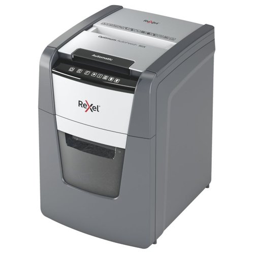 Rexel Optimum AutoFeed Plus 90X Automatic Cross Cut Shredder 34487J Buy online at Office 5Star or contact us Tel 01594 810081 for assistance