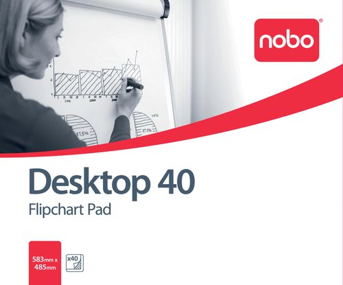 Nobo 34631170 40 Page 580x480mm Plain Flipchart Pad - Pack of 5
