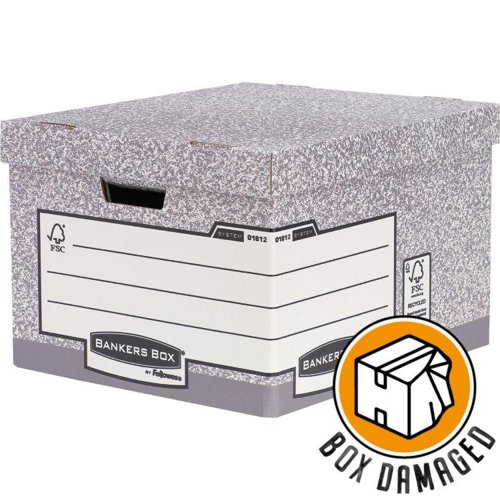 Bankers Box FSC System Large Heavy Duty Storage Box Pack of 10 - BOX DAMAGED