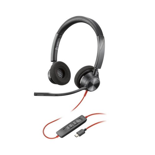 The Blackwire 3320 is designed for style, with a sleek and comfortable design, and a focus on reliability. It features Poly signature audio quality, ensuring that you will sound great. The headset has intuitive and simple features, making it easy for every user to connect to their preferred device.This plug-and-play headset is compatible with USB devices, allowing users to take calls in the office or on the go. Its robust design ensures reliable performance, making it a hassle-free headset solution.Boost your confidence on calls with professional-quality audio and a customized fit. The headset connects quickly and easily to your devices, making it ready to go wherever you go.Included in the box:User guide; Headset; USB Type-C® to USB Type-A adapter