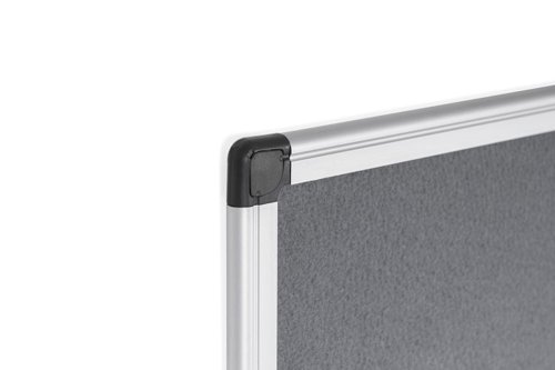 Bi-Office Maya Grey Felt Noticeboard Aluminium Frame 1200x1200