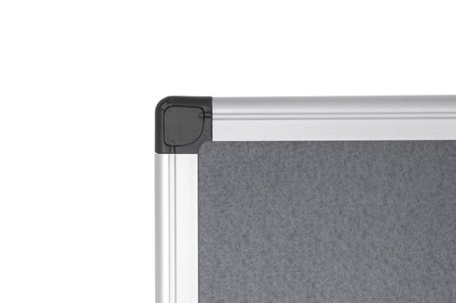 Bi-Office Maya Grey Felt Noticeboard Aluminium Frame 1200x1200
