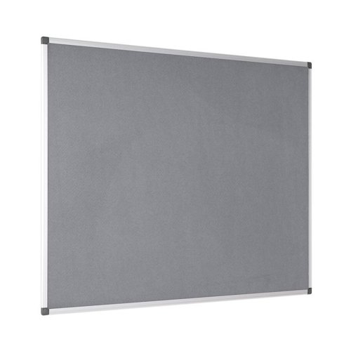Bi-Office Maya Grey Felt Noticeboard Aluminium Frame 1200x1200