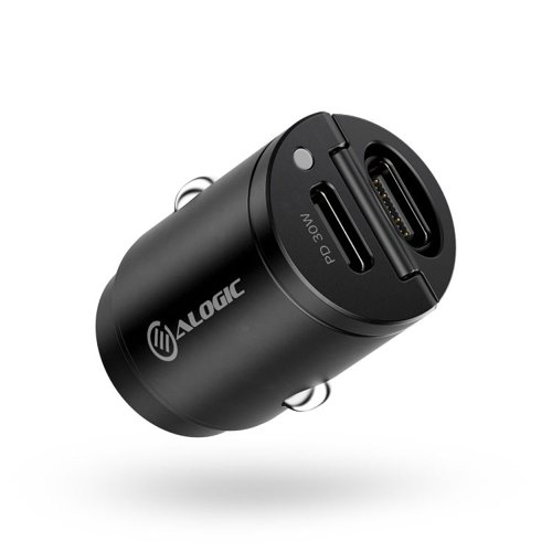 Alogic 30W Rapid Power Mini Car Charger 2xUSB-C