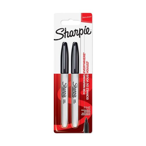 Sharpie 1985860 Fine Black Permanent Pen Pack of 12 twin Blister Packs | 34902J | Newell Brands