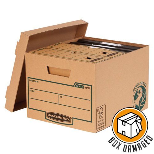 Bankers Box 4470601 Earth Standard Storage Box Pack of 10 - BOX DAMAGED