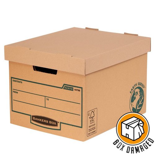 Bankers Box 4479901 Earth Heavy Duty Box Pack of 10 - BOX DAMAGED